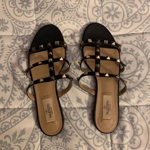 Valentino Rockstud slide sandal